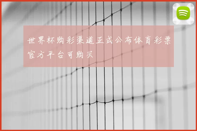 世界杯购彩渠道正式公布体育彩票官方平台可购买